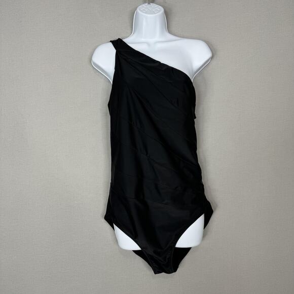Summersalt The Long Torso Sidestroke Swimsuit Womens 12 Tall Black One Piece - Picture 1 of 9